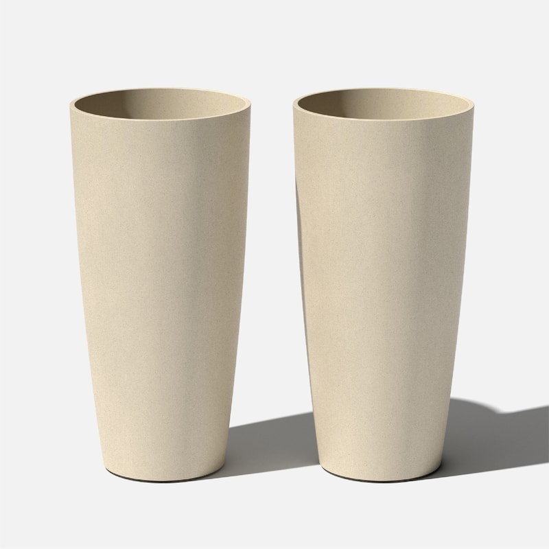 Veradek Mason Series Selena 28" Planter - 28 inch - 2 Pack - Sand
