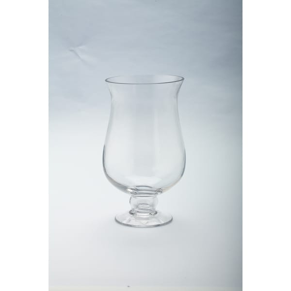 8” Handblown Glass Hurricane Votive Candle Holder - N/A