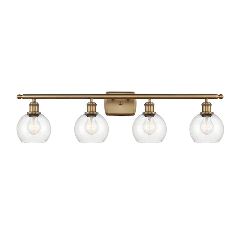 Innovations Lighting 516-4W-9-36 Athens Vanity Athens 4 Light 36" Wide - Brushed Brass / Clear