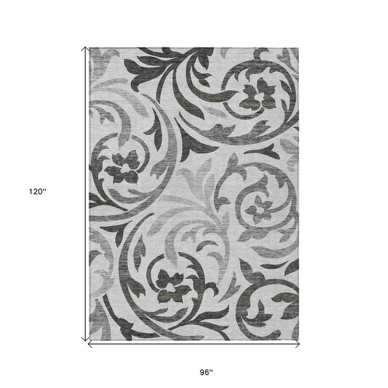 HomeRoots Floral Transitional Rectangle Outdoor Rug