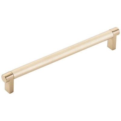 Emtek 84056.REC.KN Knurled 8" Center to Center Bar Cabinet Pull with