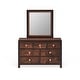 preview thumbnail 3 of 8, Zuza Transitional Walnut 2-piece 7-Drawer Dresser and Mirror Set by Furniture of America