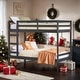 preview thumbnail 5 of 5, Stylish Twin Over Twin Bunk Bed with Ladder, Simple Solid Wood Bed, Maximized Space & Safety Guaranteed Black