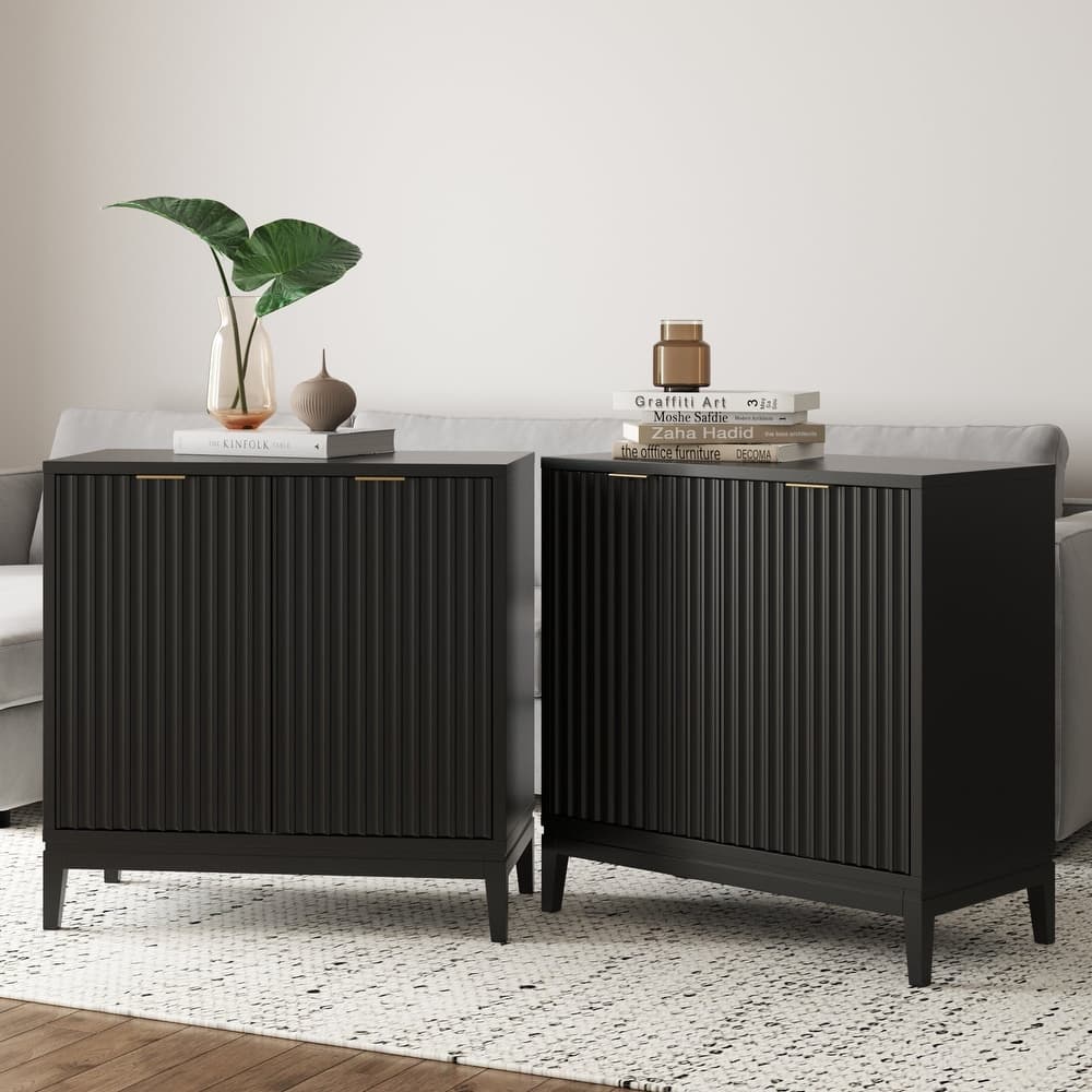 Jasper Modern Sideboard, Kitchen Storage Cabinet with Fluted Doors