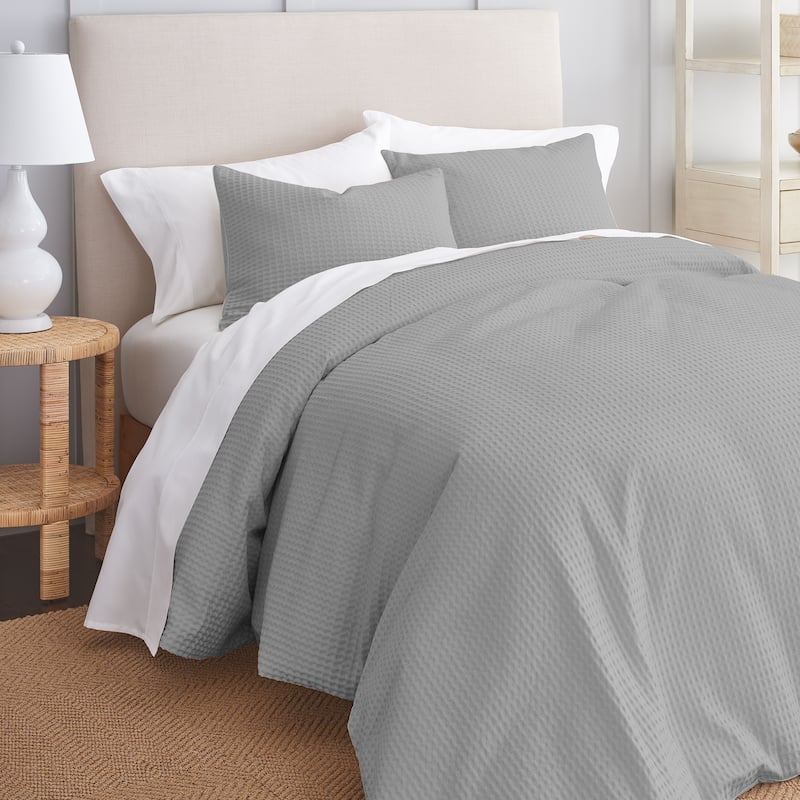 GAIAM® Relax Organic Cotton Waffle 3pc Comforter Set