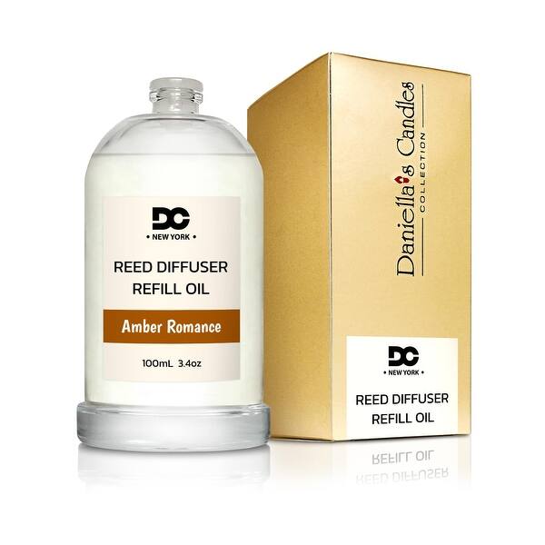 Daniella's Candles Reed Diffuser Refill Oil Amber Romance 100ml/3.4oz On Sale Bed Bath