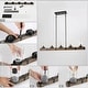 preview thumbnail 11 of 9, The Gray Barn Modern Farmhouse Linear Wood 5-Light Island Pendant Lights - L42.9"xW4.7"xH7.5"