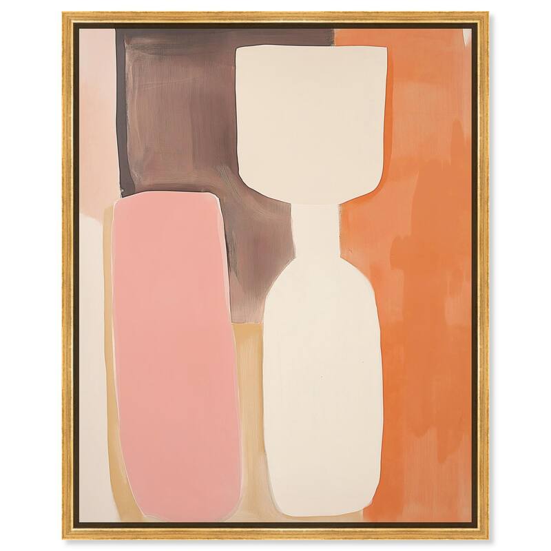 Peach Echoes I Canvas by Art Remedy - 30" x 36" - Gold