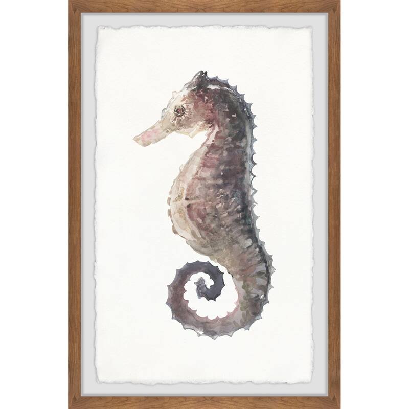 Stiff Seahorse Framed Wall Art, Coastal Serenity - Tranquil Ocean-Inspired Wall Décor