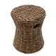 preview thumbnail 5 of 14, Winston Cayman Seagrass Weave Heritage Brown Woven Drum Stool or Side Table