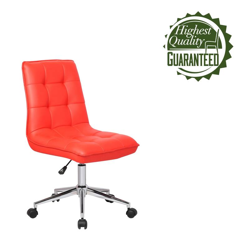 Porthos Home Leona Adjustable Steel and Faux Leather Office Chair