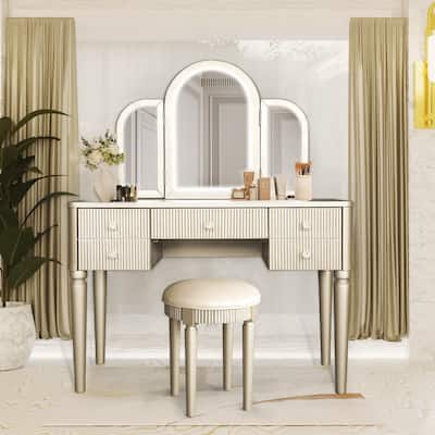 AGODY Mirrored Vanity with LED Light