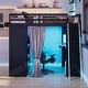 preview thumbnail 49 of 64, Wood Full Size Loft Bed with Blackout Curtains and RGB Lights, Gaming Loft Bed with Desk & Shelves Blue+Black - Full