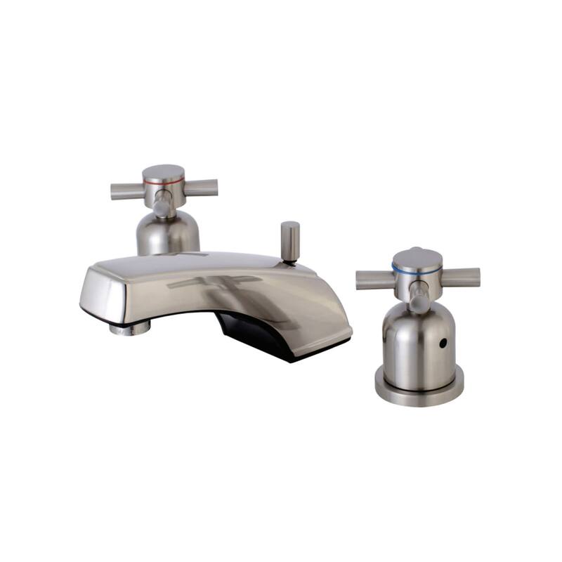 Kingston Brass Concord 1.2 GPM Widespread Bathroom Faucet with Metal - Brushed Nickel