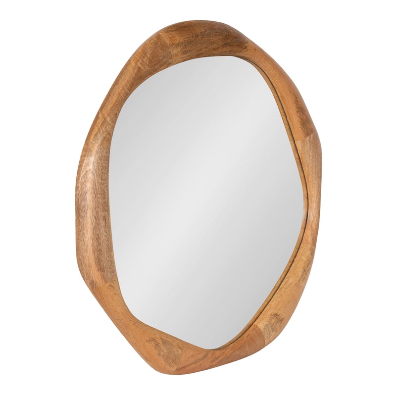Kate and Laurel Hera Round Mirror Wood - 26x26 - 26x26 - Natural