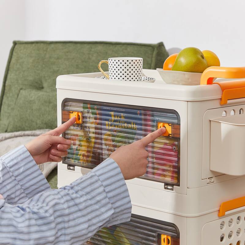 Collapsible Storage Bins with Lids, 3-Tier Stackable Storage Bins Closet Organizers and Containers for Home & Office