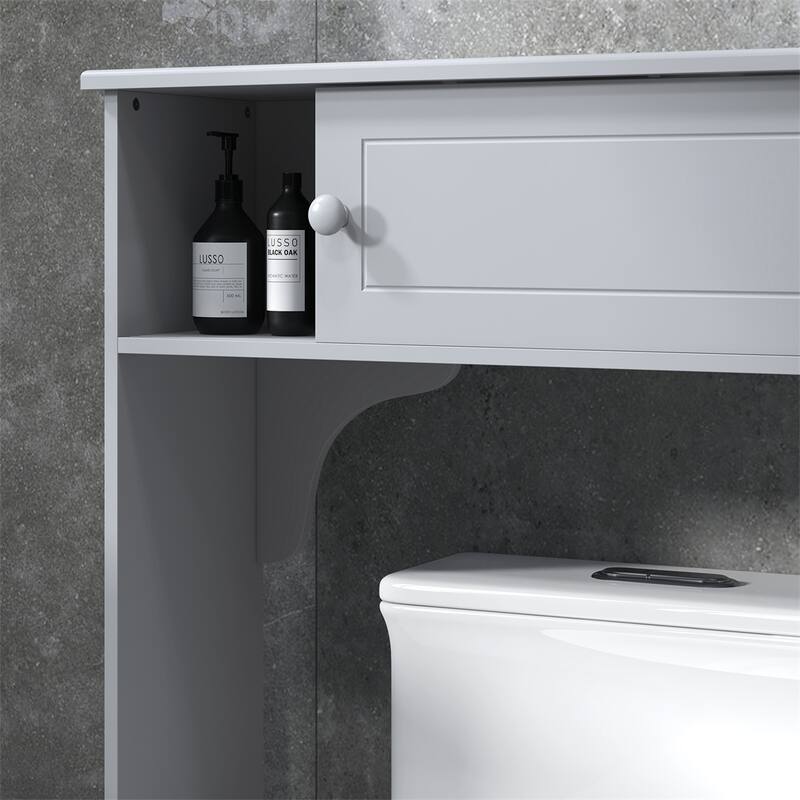 Over the Toilet Storage Cabinet with Adjustable Shelves,Toilet Rack