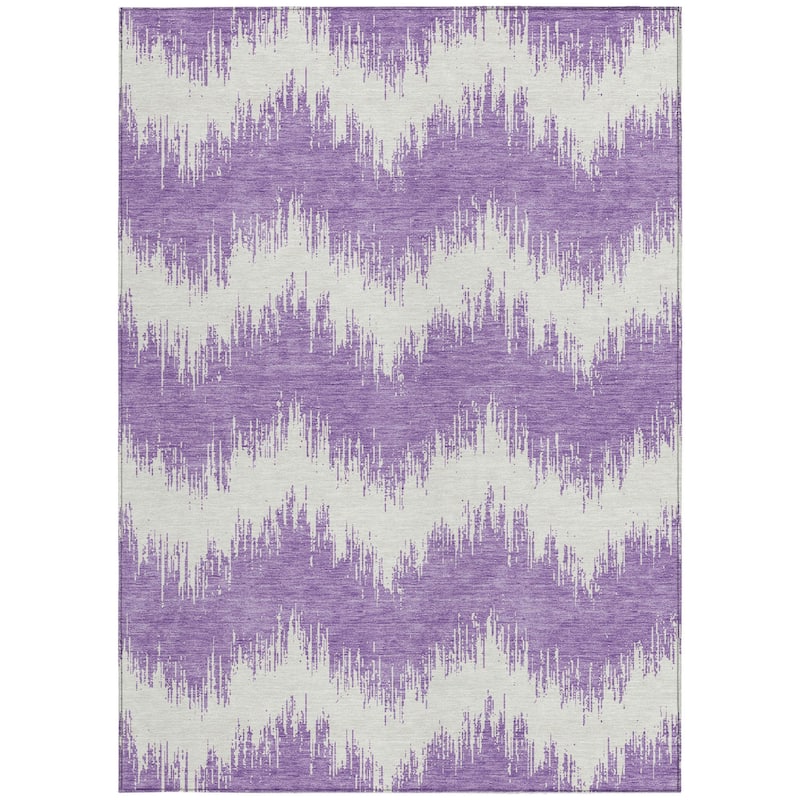 HomeRoots Chevron Transitional Rectangle Outdoor Rug