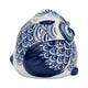 preview thumbnail 8 of 9, Ceramic Chinoiserie Handpainted Owl Figurine - Blue