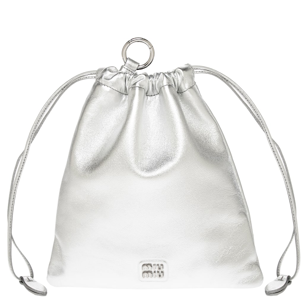 Miu Miu Metallic Leather Pouch - Silver