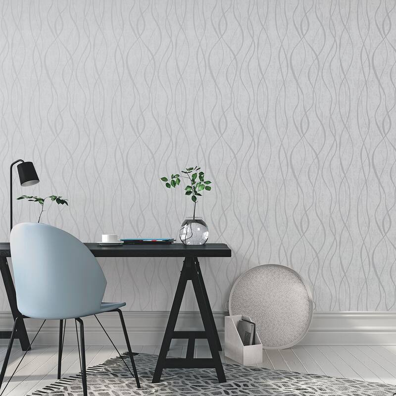 Galerie Wallcoverings Special FX 2 Collection Glitter Ribbons Mylar on Non-woven Wallpaper Roll