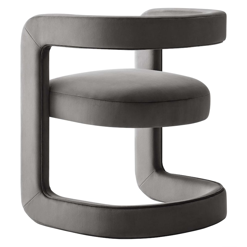 Bowie Performance Velvet Barrel Accent Chair
