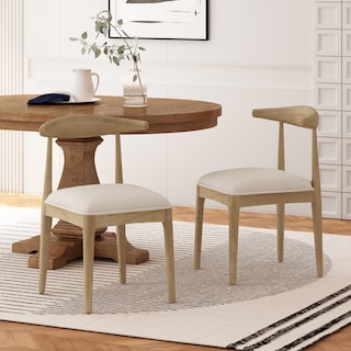 Cortina Fabric and Rubberwood Dining Chairs (Set of 2) by Christopher Knight Home