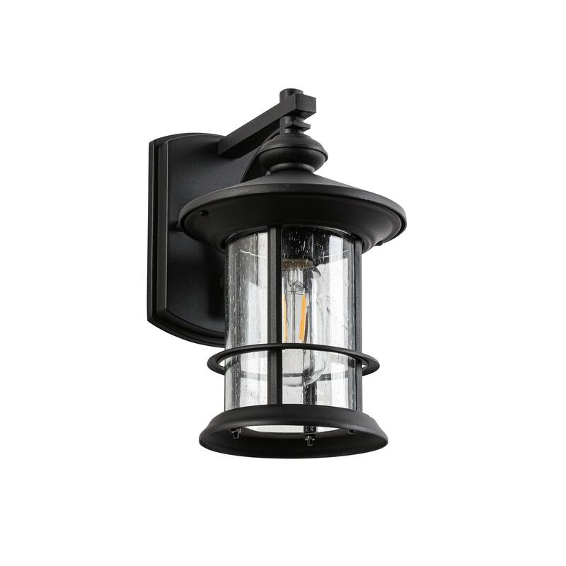 Waterproof Outdoor Hardwired Wall Lantern Sconce with Clear Glass