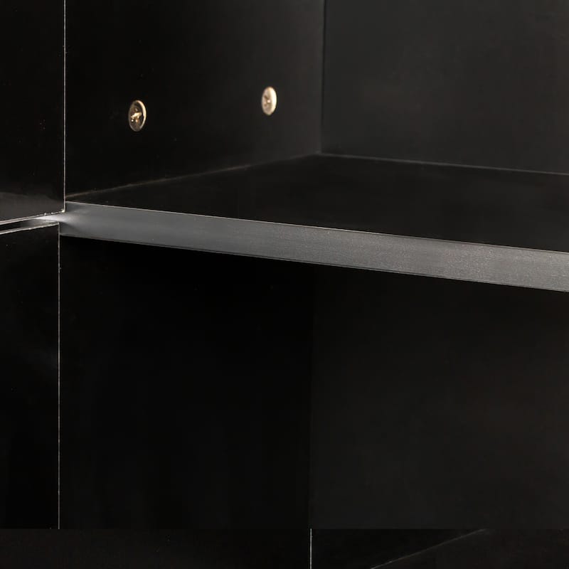 2-door Black Cabinet - 11.50 x 13.78 x 74.80