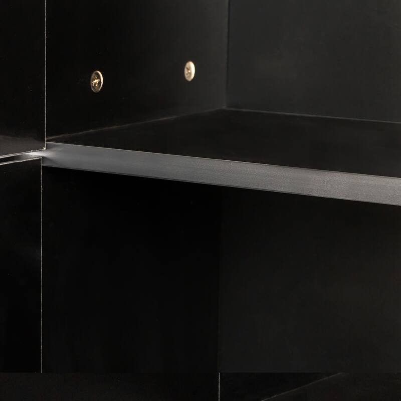 Freestanding Cabinet with Inadjustable Shelves and two Doors for Kitchen, Dining Room