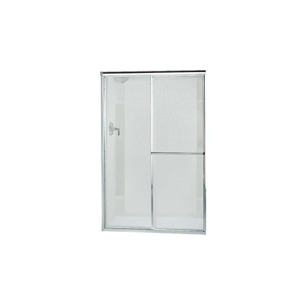 Sterling 5960 44 Deluxe 65 1 2in High X 44in Wide Sliding Pebbled Glass Framed Shower Door