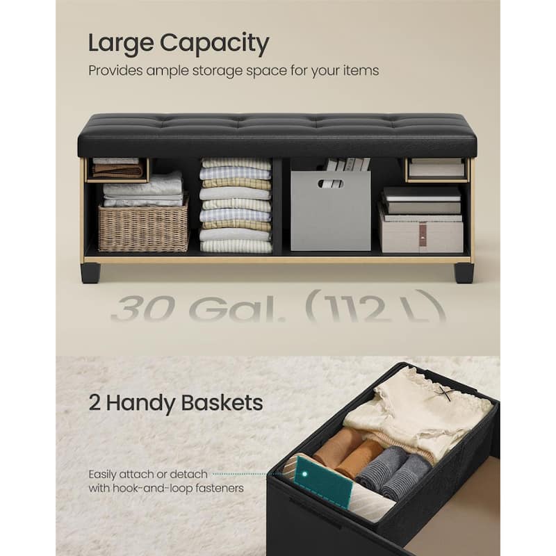 Storage Ottoman with Legs, 30 Gal. (112 L)