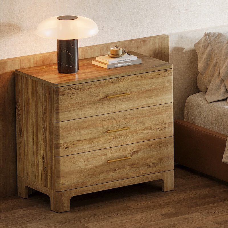 Oversized Nightstand, Wood Bedroom Storage Night Stand, Accent Side Table Bedside Cabinet
