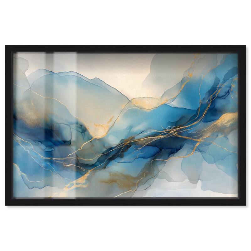 Postmodern Flow II Shadowbox by Art Remedy - Black - 36" x 24"