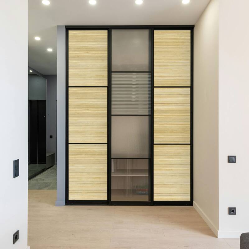 Art3d 48 x 96 in Natural Bamboo Wall Panel for Wall Decor for Living Room,Bedroom,Office - 96 X 48