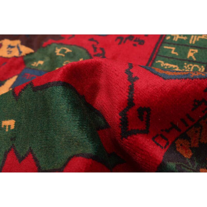 ECARPETGALLERY Hand-knotted Teimani Red Wool Rug - 3'6 x 6'3