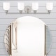 preview thumbnail 2 of 7, Savoy House Melrose 4 Light 34" Wide Bathroom Vanity Light Satin Nickel