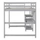 preview thumbnail 44 of 48, Wooden Loft Bed with Shelves and Desk