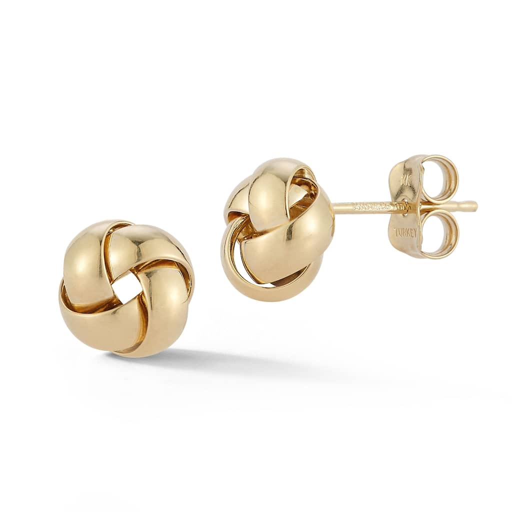 Soleil 14K Gold Love Knot Studs - Yellow