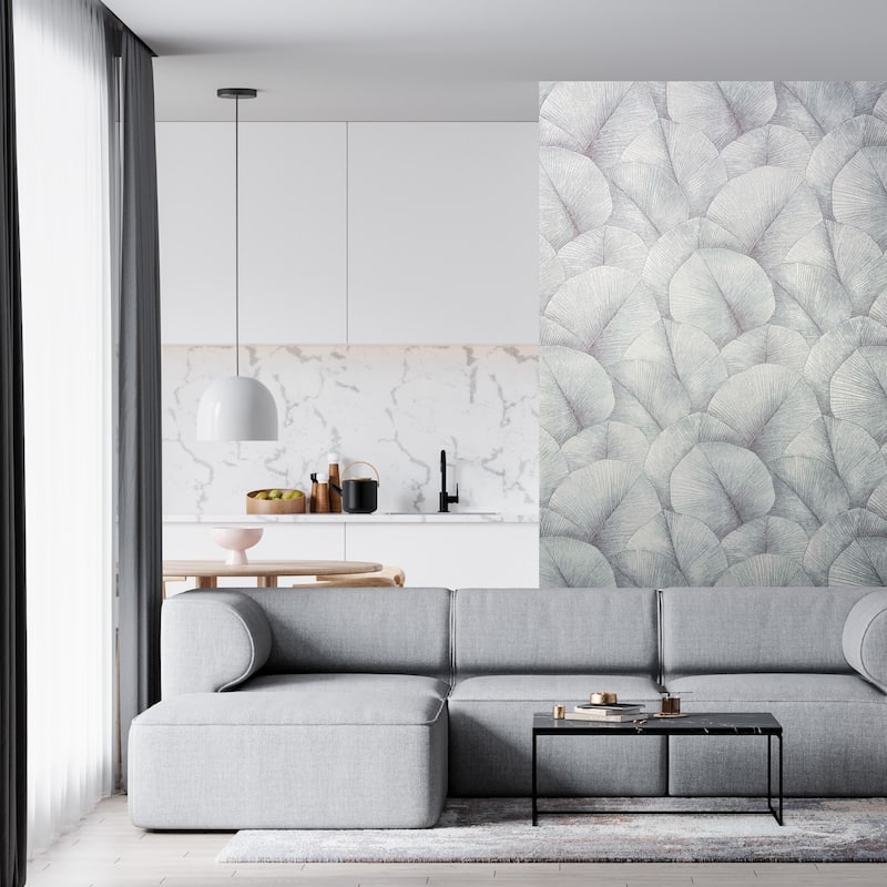 Galerie Wallcoverings Kumano Textured Palm Leaf Vinyl on Non-woven Wallpaper Roll