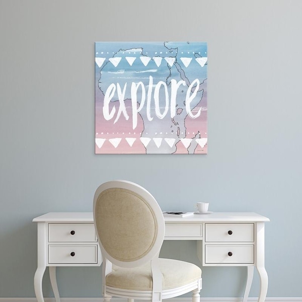 Easy Art Prints Sara Zieve Miller's 'World Traveler Explore' Premium Canvas Art
