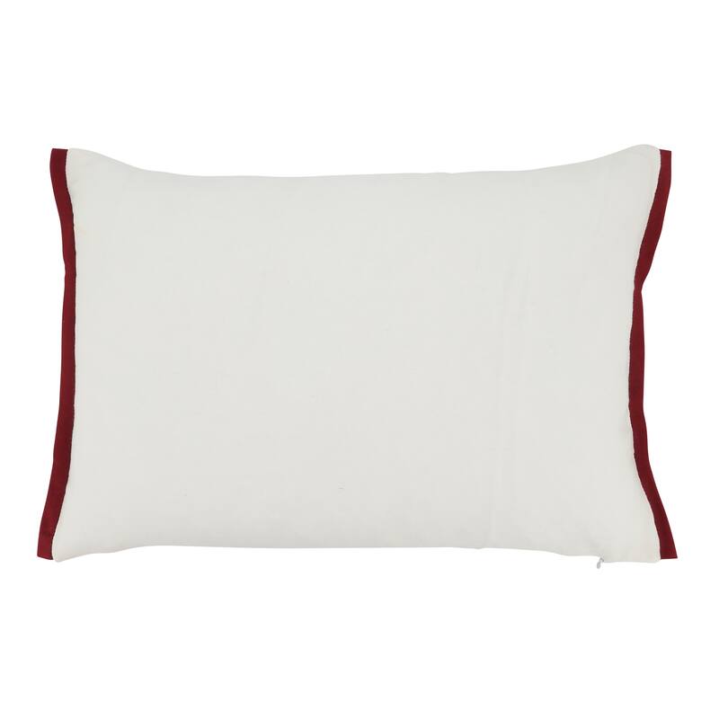 Holiday Cheer Pom Pom Christmas Trees Throw Pillow