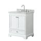 Option White / White Carrara Marble Top / Polished Chrome
