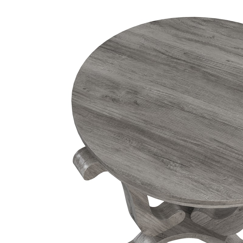 DH BASIC Farmhouse Vintage Grey Oak 25-inch End Table by Denhour