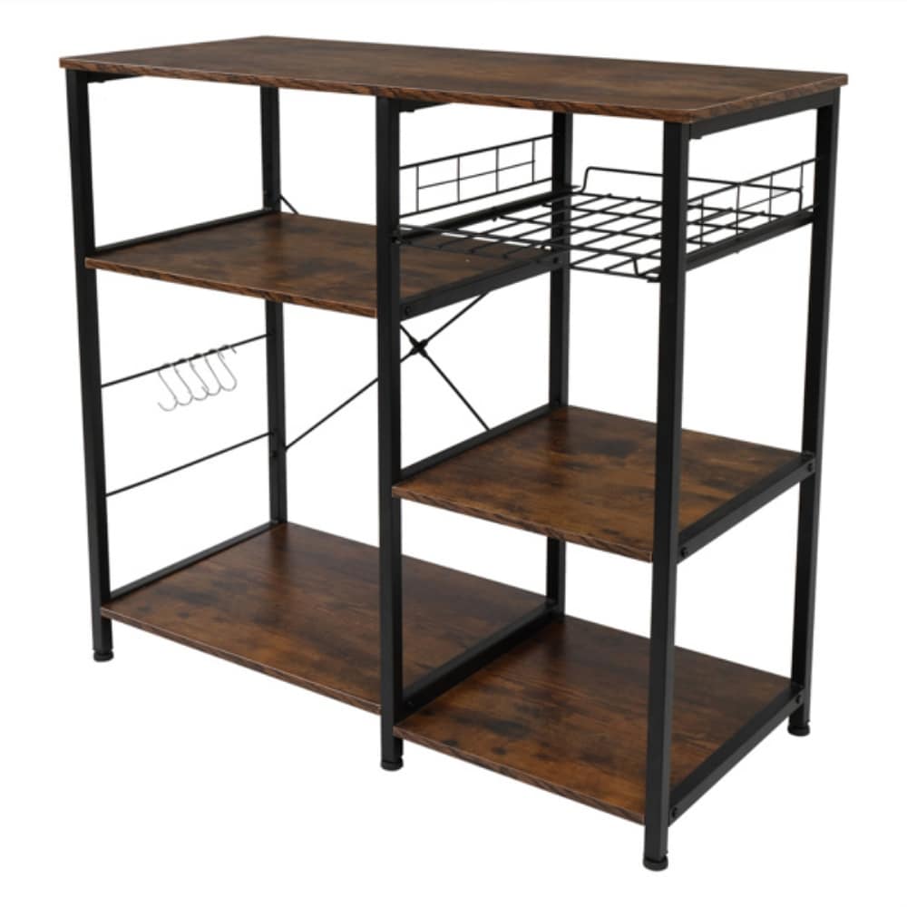 3 Tier Industrial Kitchen Bakers Rack Utility Microwave Oven Stand