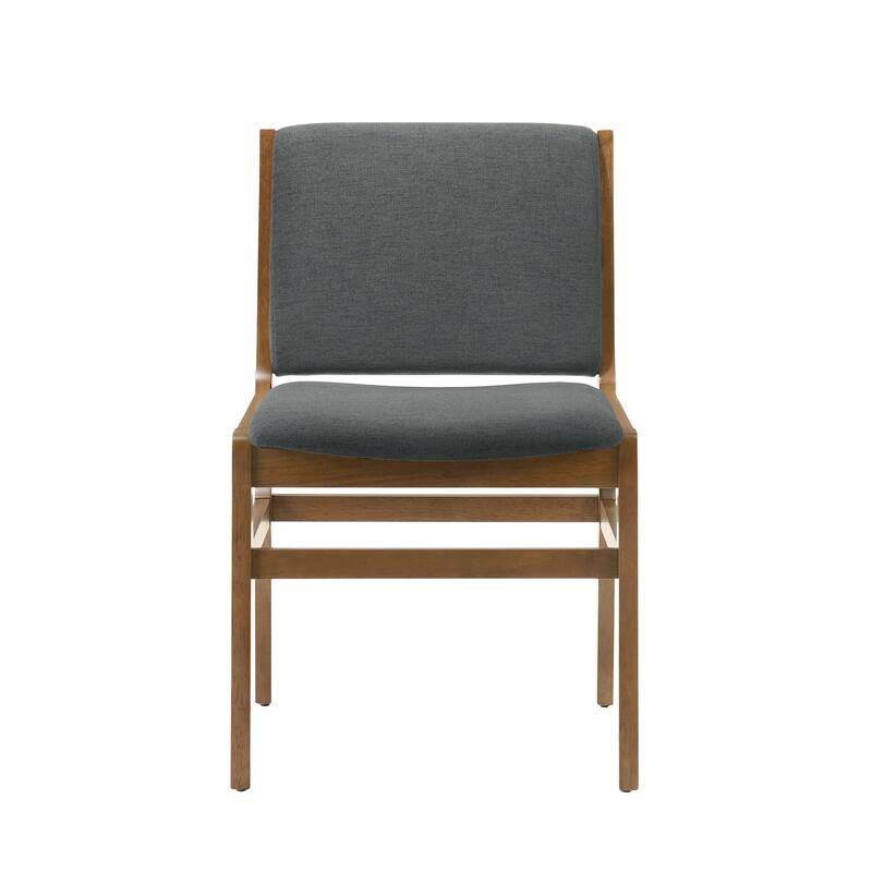 Modern Minimalist Dining Chair, Stylish Dining Chair with Thick Cushions and Rubber Wood Frame, for Dining Room
