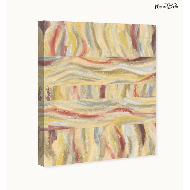 Wynwood Studio Canvas Abstract Colors of Sands White Modern & Contemporary Wall Art Canvas Print