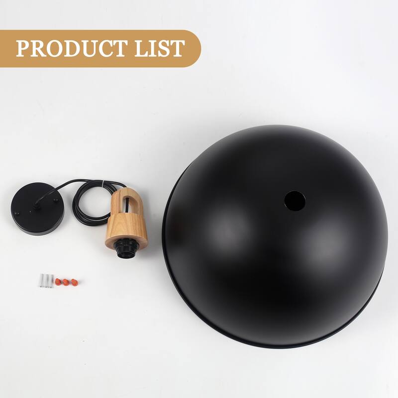 1 - light Industrial Dome Pendant Modern Hanging Lamp for Dining Room Living Room Foyer