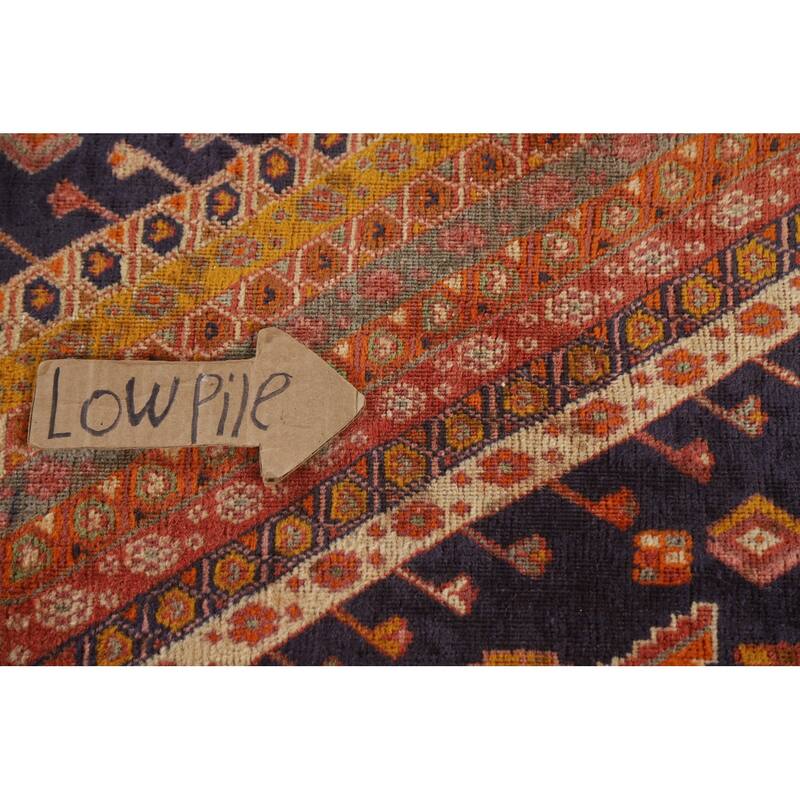 Vegetable Dye Abadeh Persian Vintage Area Rug Hand-Knotted Wool Carpet - 6'7"x 10'1"