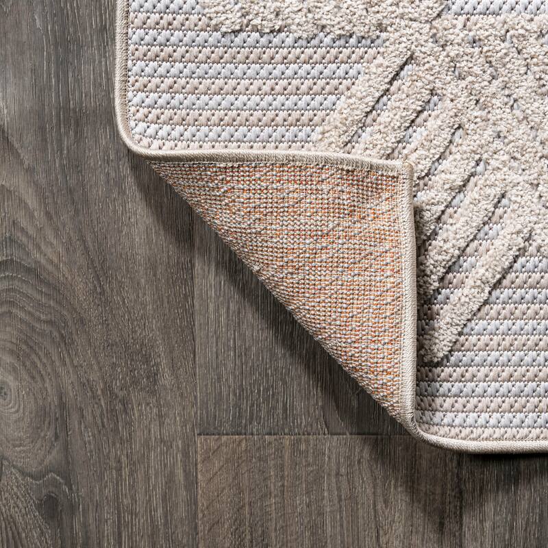 JONATHAN Y Sumak High-Low Pile Art Deco Geometric Indoor/Outdoor Area Rug